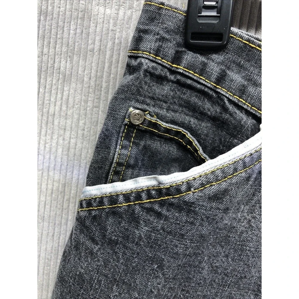 Mecca Boys Denim Bermuda Shorts Size 8  Gray Black Embellished